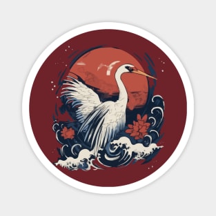 Japanese Crane Tsuru Magnet